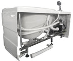57 Inch White Acrylic Jetted Whirlpool Bathtub With Fixtures EAGO (AM175-L)