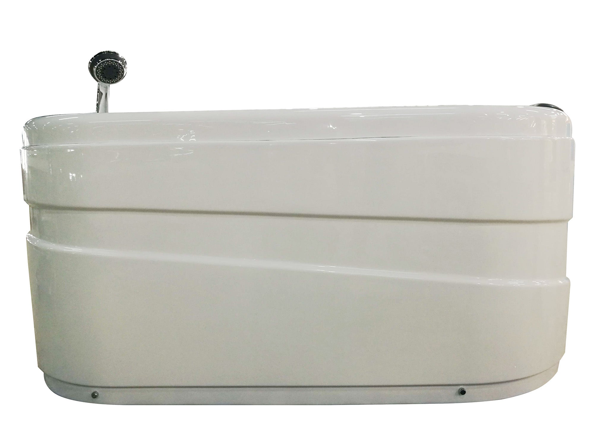57 Inch White Acrylic Jetted Whirlpool Bathtub With Fixtures EAGO (AM175-L)