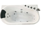 57 Inch White Acrylic Jetted Whirlpool Bathtub With Fixtures EAGO (AM175-R)