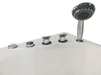 57 Inch White Acrylic Jetted Whirlpool Bathtub With Fixtures EAGO (AM175-R)