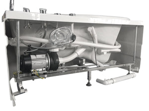 57 Inch White Acrylic Jetted Whirlpool Bathtub With Fixtures EAGO (AM175-R)