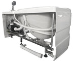 57 Inch White Acrylic Jetted Whirlpool Bathtub With Fixtures EAGO (AM175-R)