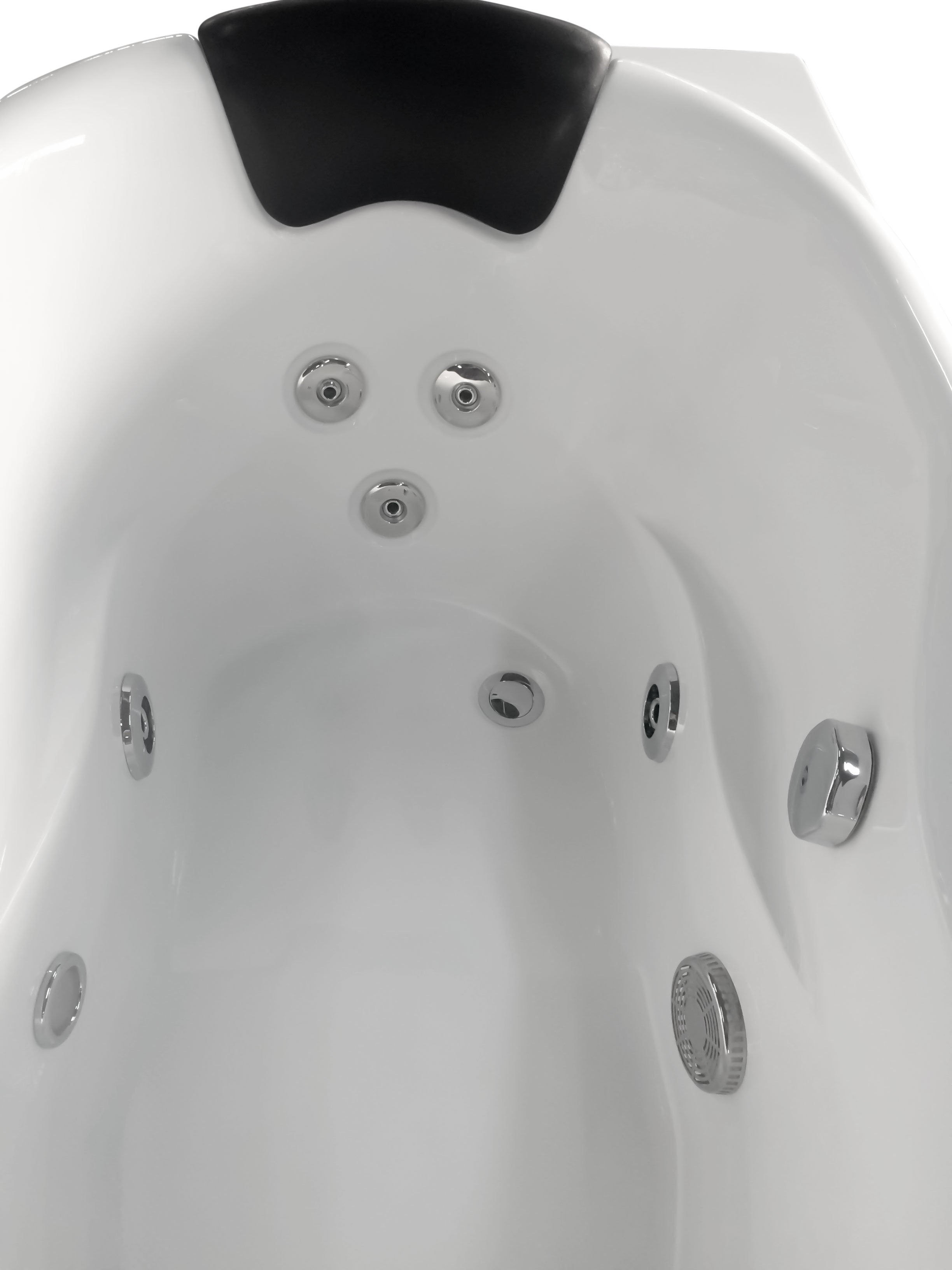 57 Inch White Acrylic Jetted Whirlpool Bathtub With Fixtures EAGO (AM175-R)
