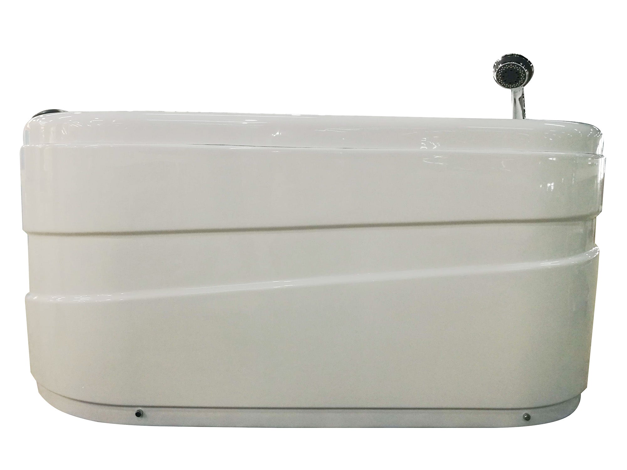57 Inch White Acrylic Jetted Whirlpool Bathtub With Fixtures EAGO (AM175-R)