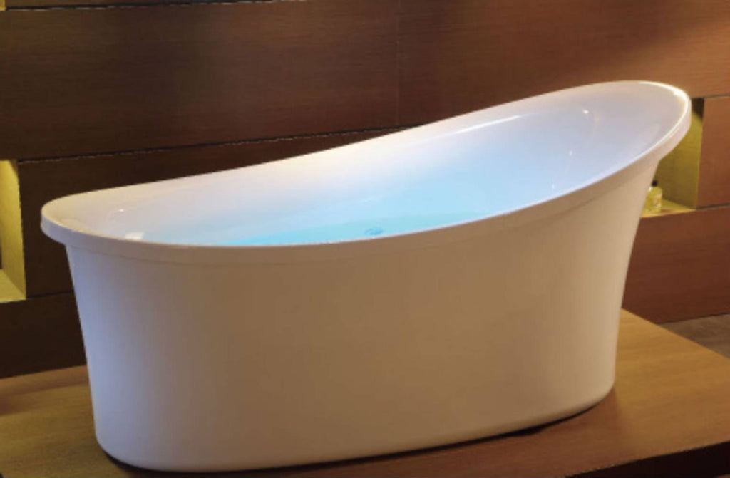 70 Inch White Free Standing Oval Air Bubble Bathtub EAGO (AM1800)