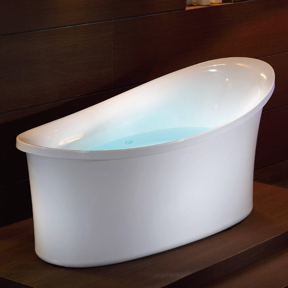 70 Inch White Free Standing Oval Air Bubble Bathtub EAGO (AM1800)