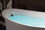 70 Inch White Free Standing Oval Air Bubble Bathtub EAGO (AM1800)