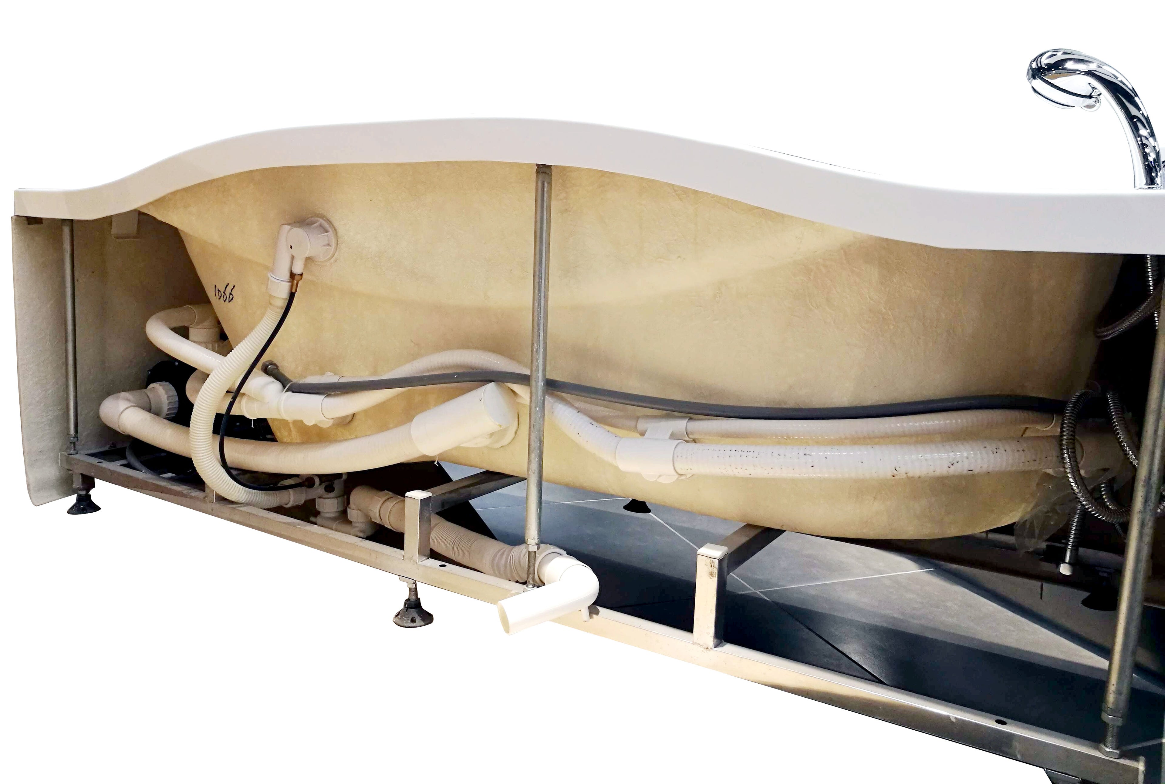 6 ft Right Drain Acrylic White Whirlpool Bathtub with Fixtures EAGO (AM189ETL-L)