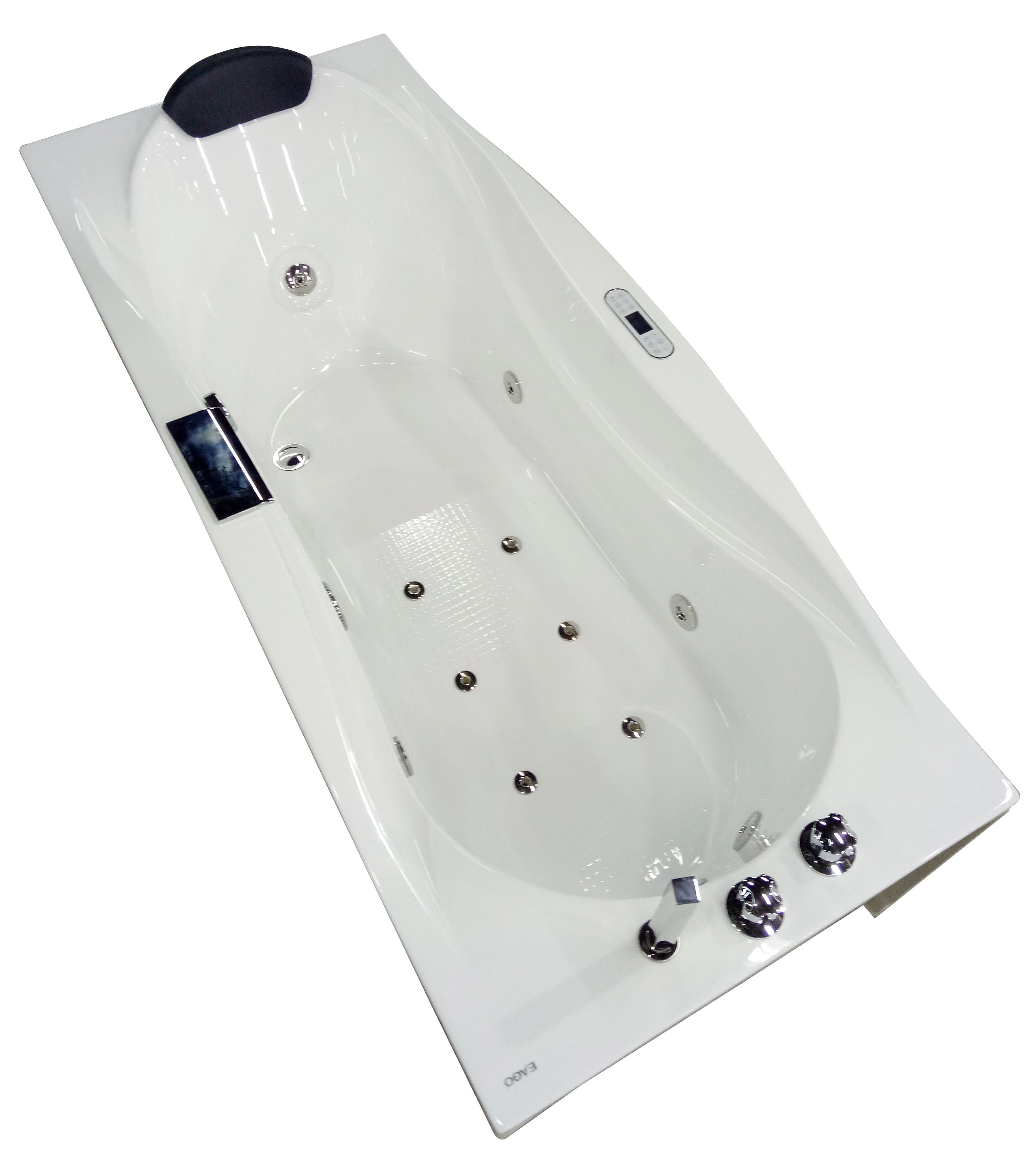 6 ft Right Drain Acrylic White Whirlpool Bathtub with Fixtures EAGO (AM189ETL-L)