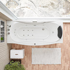 6 ft Right Drain Acrylic White Whirlpool Bathtub with Fixtures EAGO (AM189ETL-L)