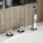 6 ft Right Drain Acrylic White Whirlpool Bathtub with Fixtures EAGO (AM189ETL-L)