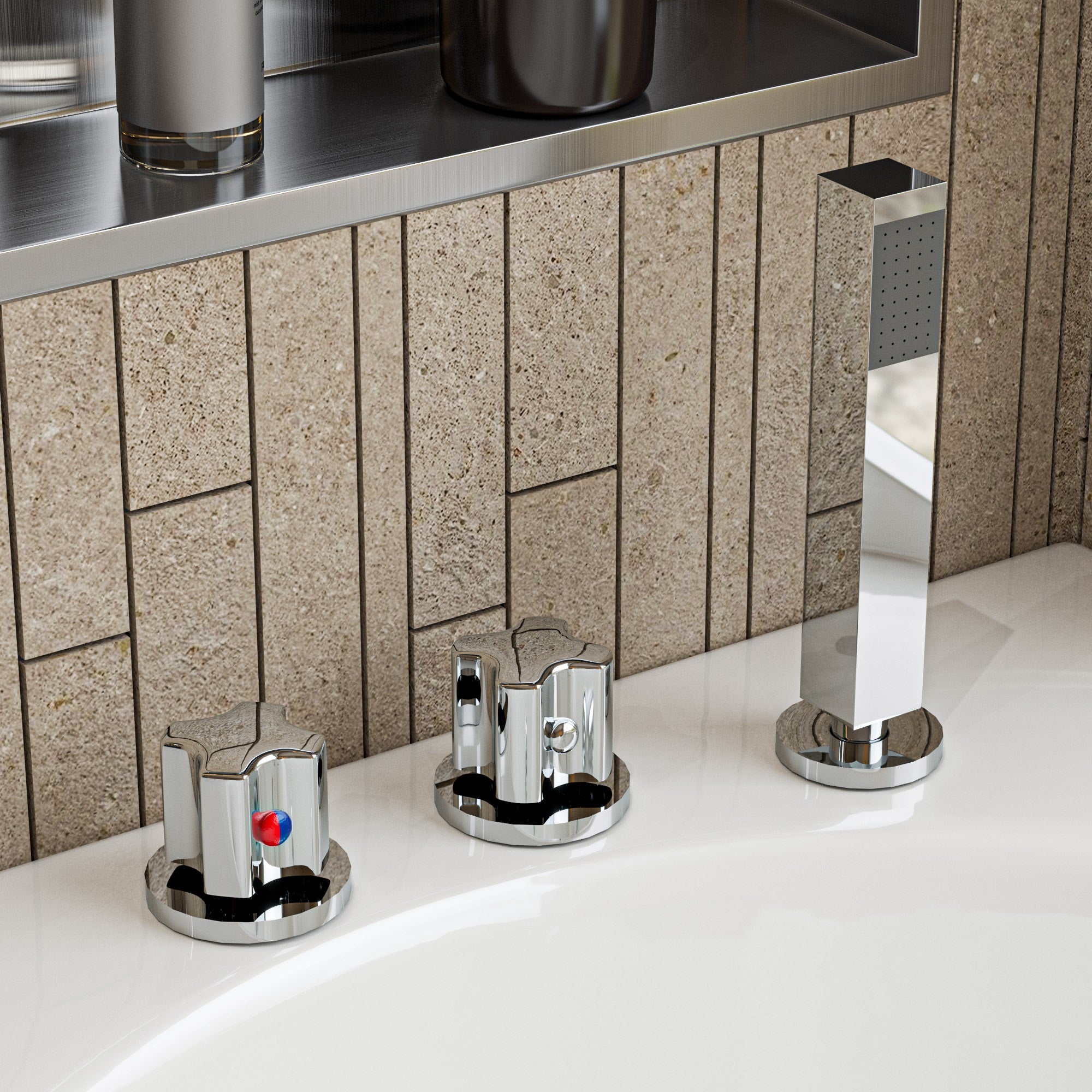 6 ft Right Drain Acrylic White Whirlpool Bathtub with Fixtures EAGO (AM189ETL-L)