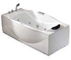 6 ft Right Drain Acrylic White Whirlpool Bathtub with Fixtures EAGO (AM189ETL-L)