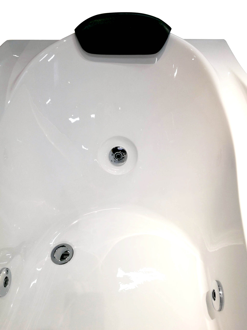 6 ft Right Drain Acrylic White Whirlpool Bathtub with Fixtures EAGO (AM189ETL-L)