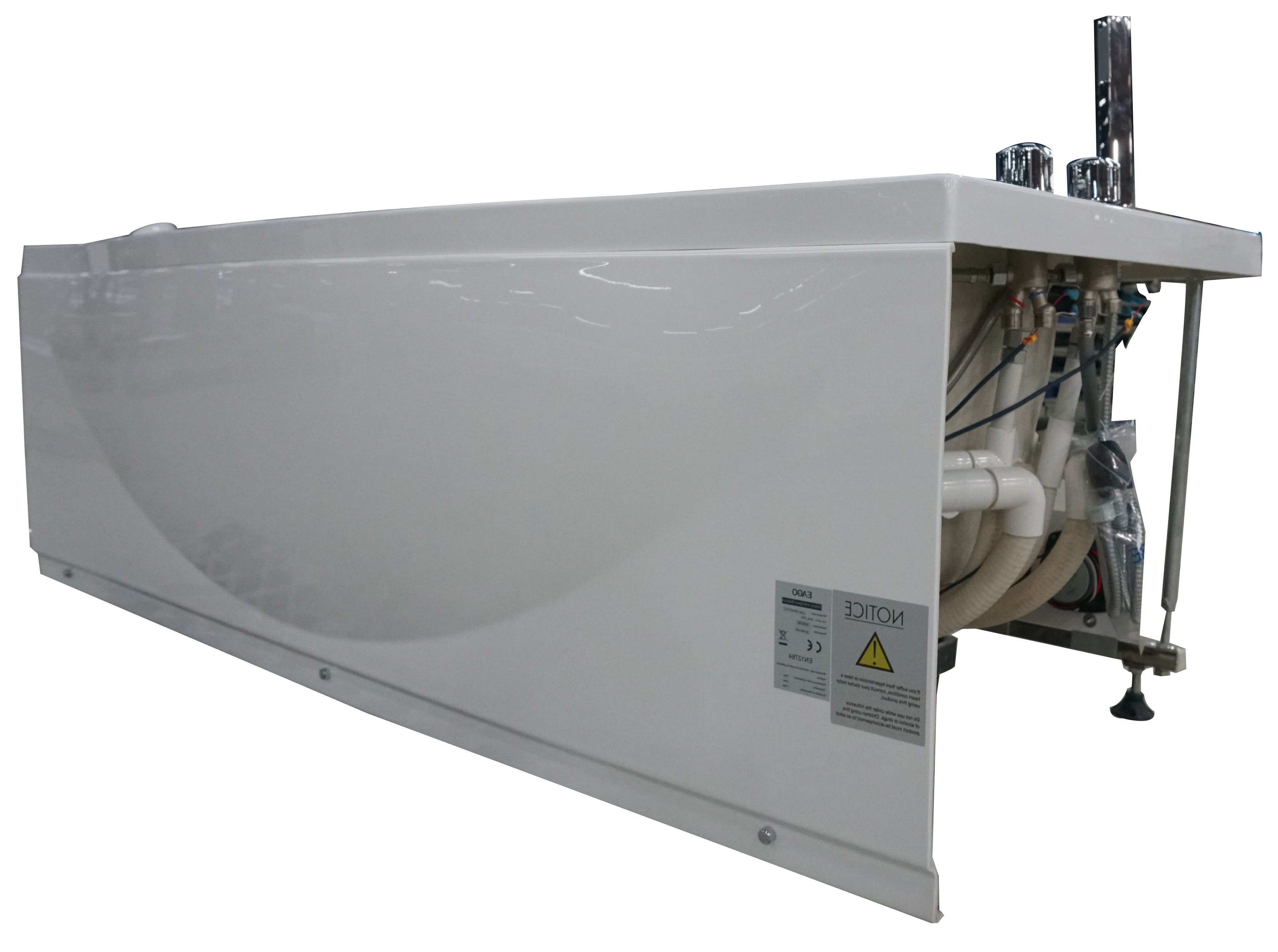 6 ft Left Drain Acrylic White Whirlpool Bathtub with Fixtures EAGO (AM189ETL-R)