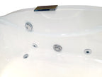 6 ft Left Drain Acrylic White Whirlpool Bathtub with Fixtures EAGO (AM189ETL-R)