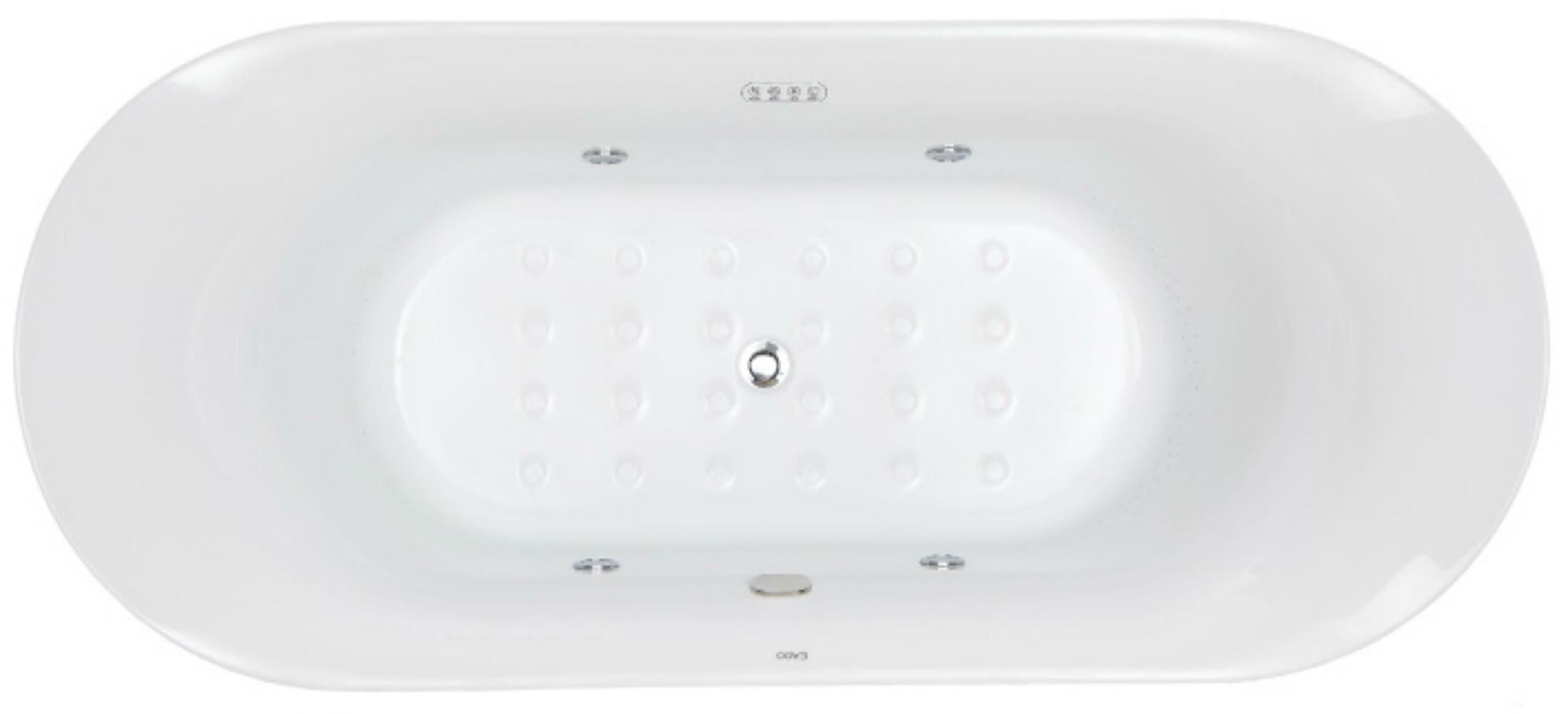 74 Inch White Free Standing Oval Air Bubble Bathtub EAGO (AM1900)