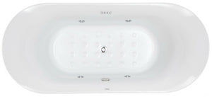 74 Inch White Free Standing Oval Air Bubble Bathtub EAGO (AM1900)