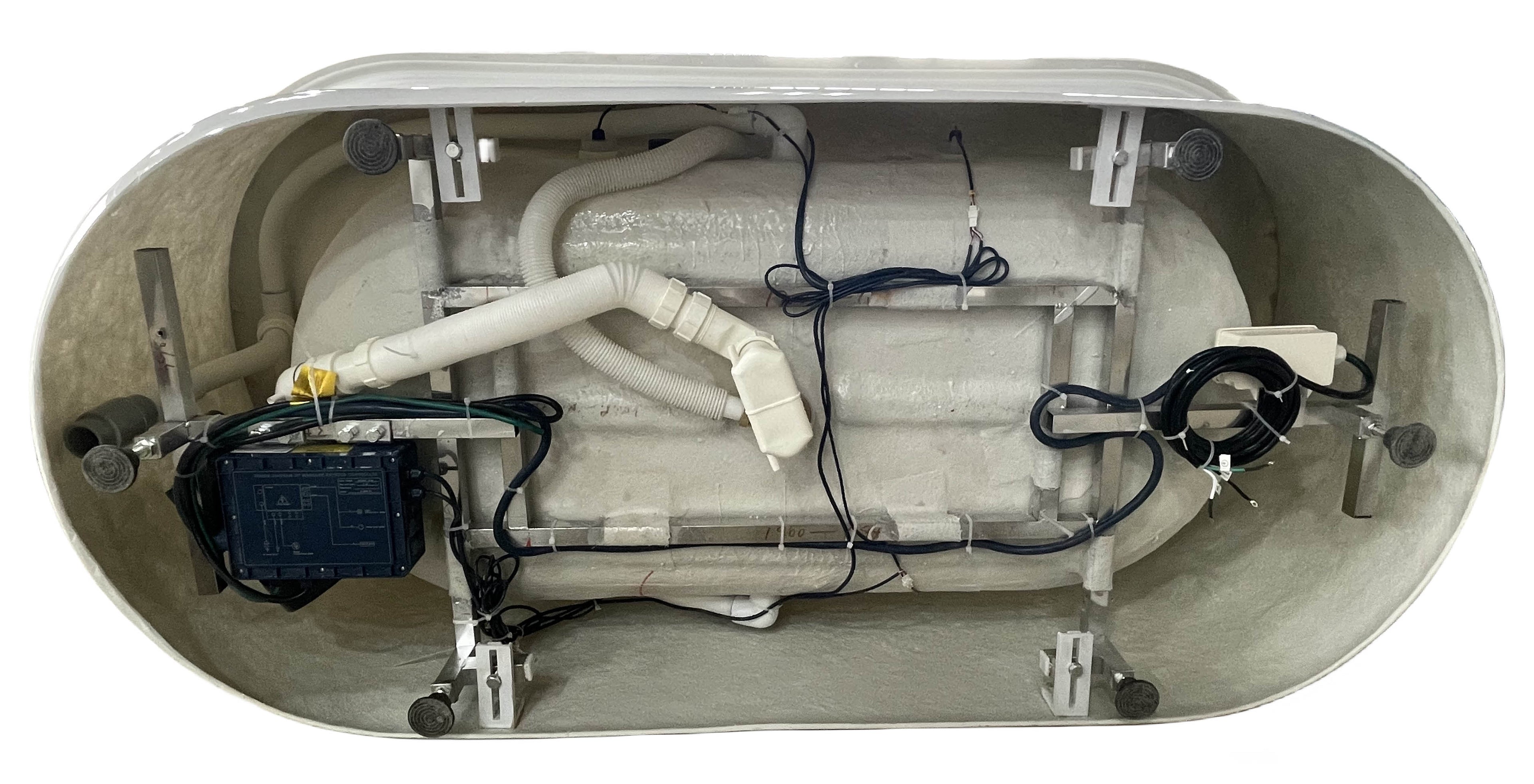 74 Inch White Free Standing Oval Air Bubble Bathtub EAGO (AM1900)