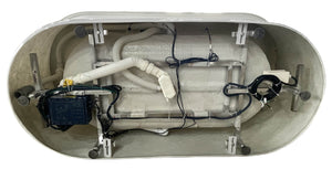 74 Inch White Free Standing Oval Air Bubble Bathtub EAGO (AM1900)