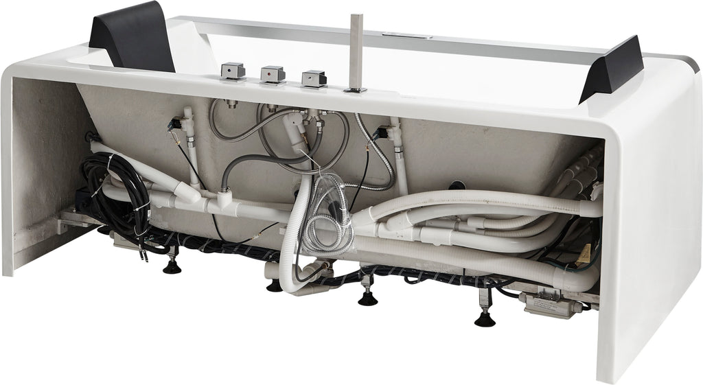 6 ft Clear Rectangular Acrylic Whirlpool Bathtub for Two EAGO (AM196ETL)