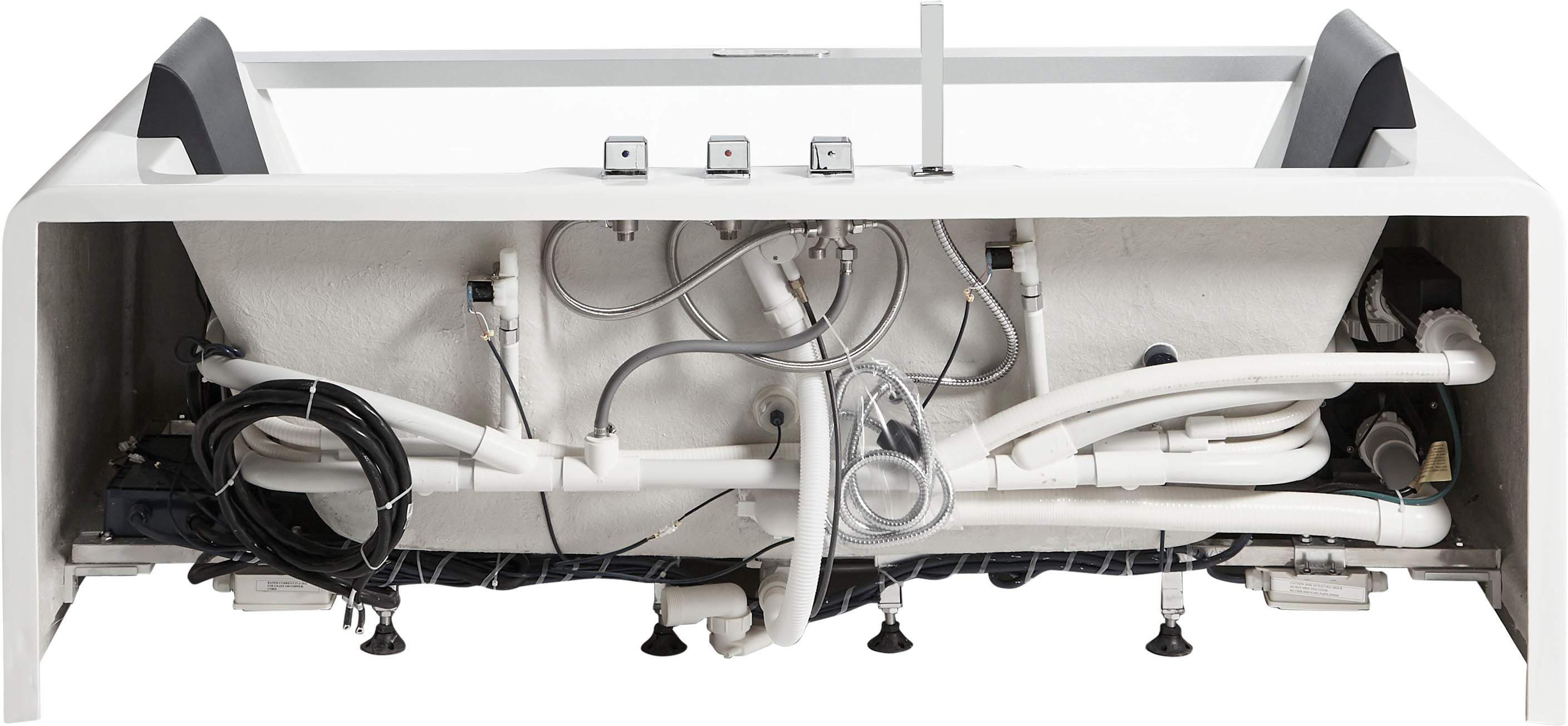 6 ft Clear Rectangular Acrylic Whirlpool Bathtub for Two EAGO (AM196ETL)