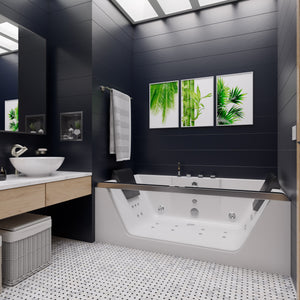 6 ft Clear Rectangular Acrylic Whirlpool Bathtub for Two EAGO (AM196ETL)