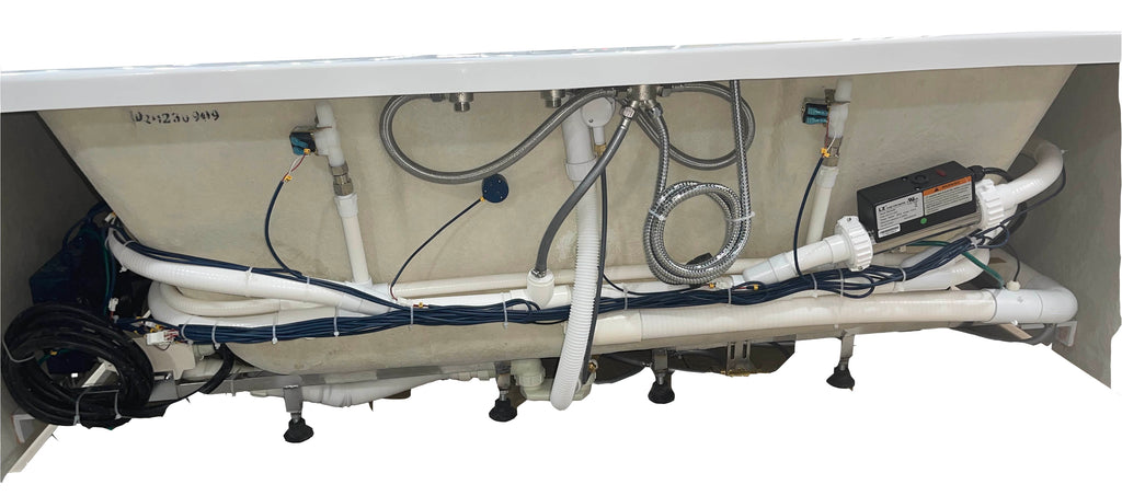 6 ft Clear Rectangular Acrylic Whirlpool Bathtub for Two EAGO (AM196ETL)