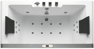 6 ft Clear Rectangular Acrylic Whirlpool Bathtub for Two EAGO (AM196ETL)