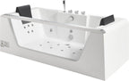 6 ft Clear Rectangular Acrylic Whirlpool Bathtub for Two EAGO (AM196ETL)