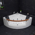 5 ft Clear Rounded Corner Acrylic Whirlpool Bathtub for Two EAGO (AM197ETL)