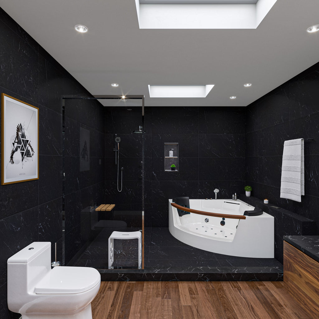 5 ft Clear Rounded Corner Acrylic Whirlpool Bathtub for Two EAGO (AM197ETL)