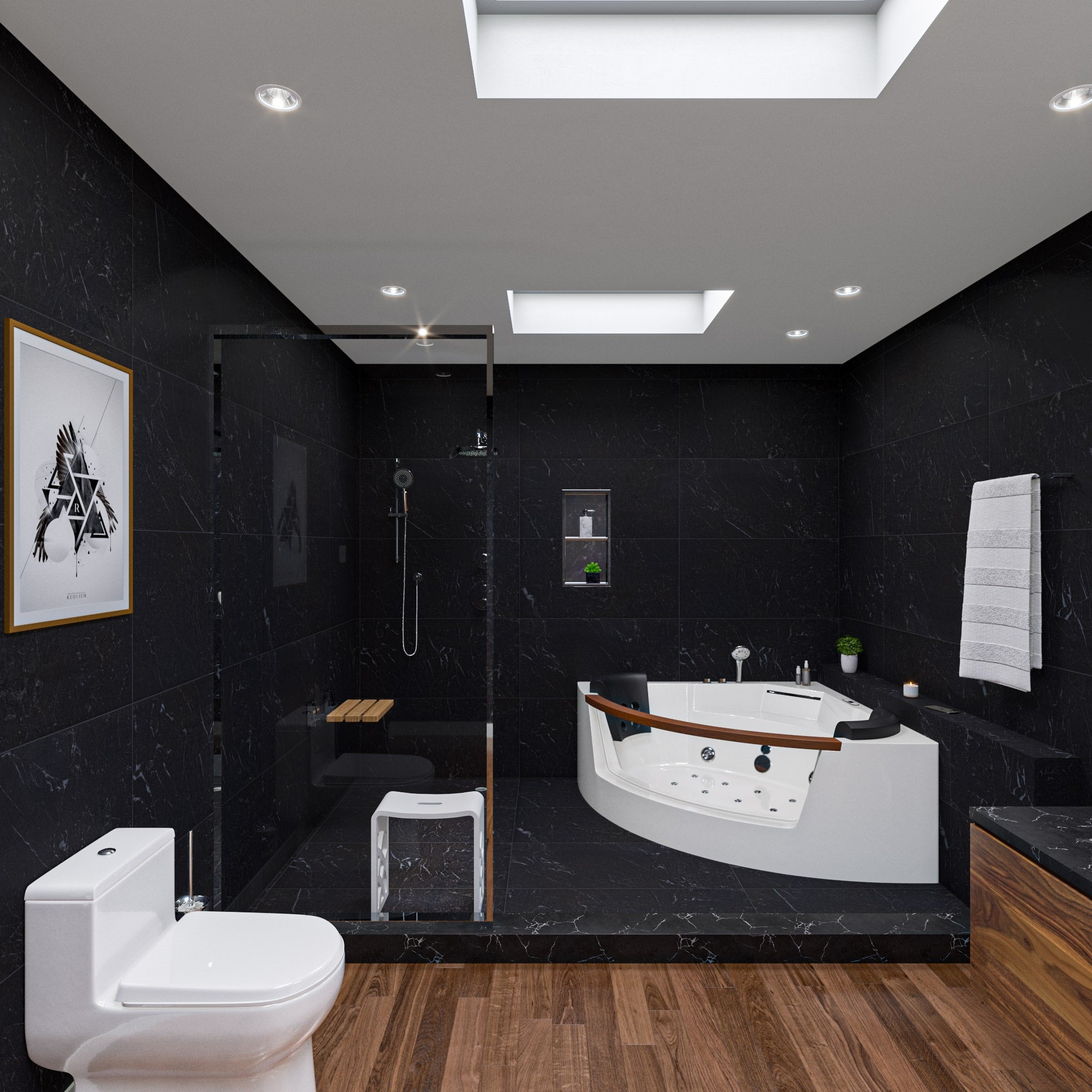 5 ft Clear Rounded Corner Acrylic Whirlpool Bathtub for Two EAGO (AM197ETL)