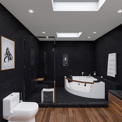 5 ft Clear Rounded Corner Acrylic Whirlpool Bathtub for Two EAGO (AM197ETL)