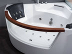 5 ft Clear Rounded Corner Acrylic Whirlpool Bathtub for Two EAGO (AM197ETL)