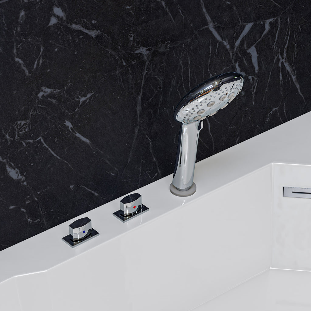 5 ft Clear Rounded Corner Acrylic Whirlpool Bathtub for Two EAGO (AM197ETL)