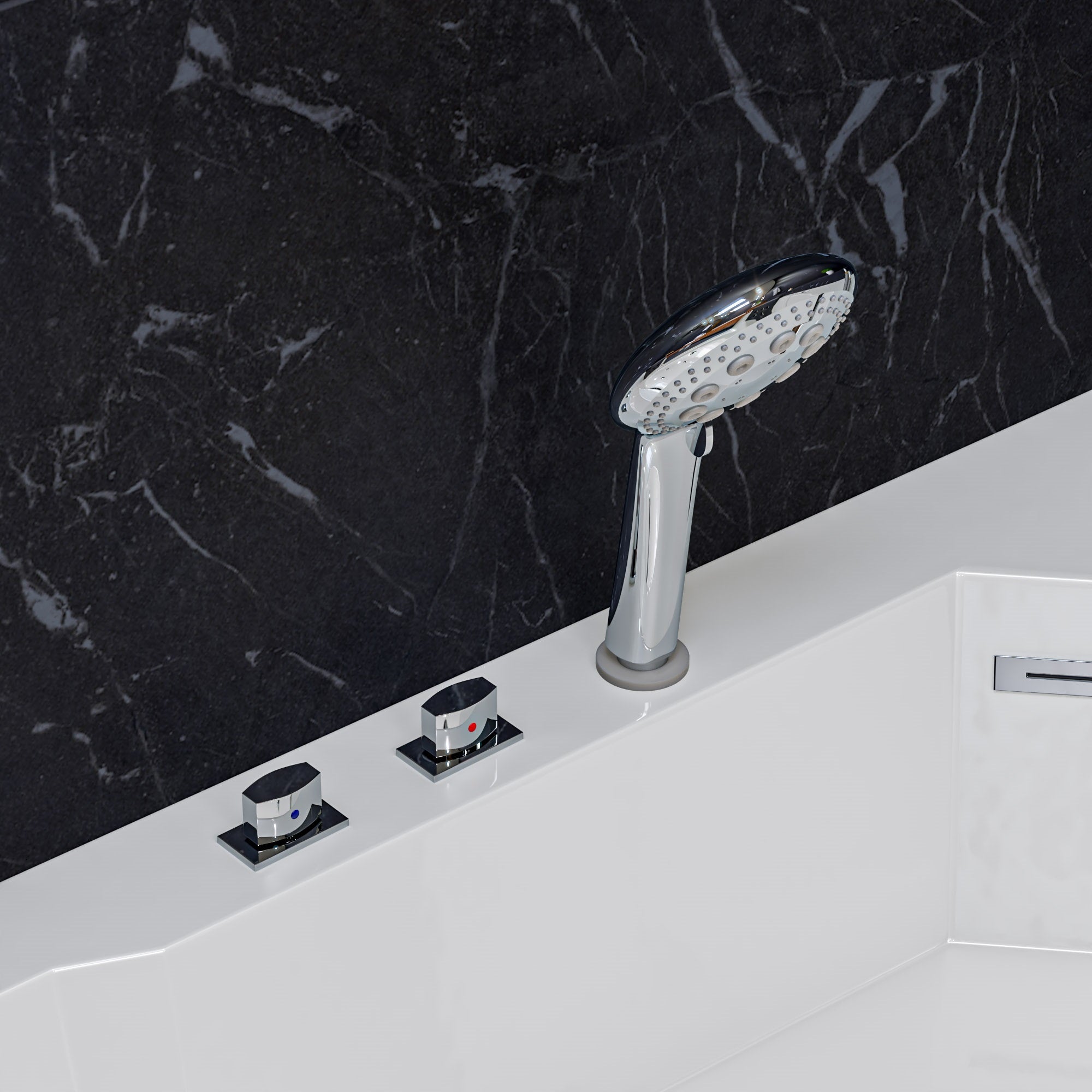 5 ft Clear Rounded Corner Acrylic Whirlpool Bathtub for Two EAGO (AM197ETL)