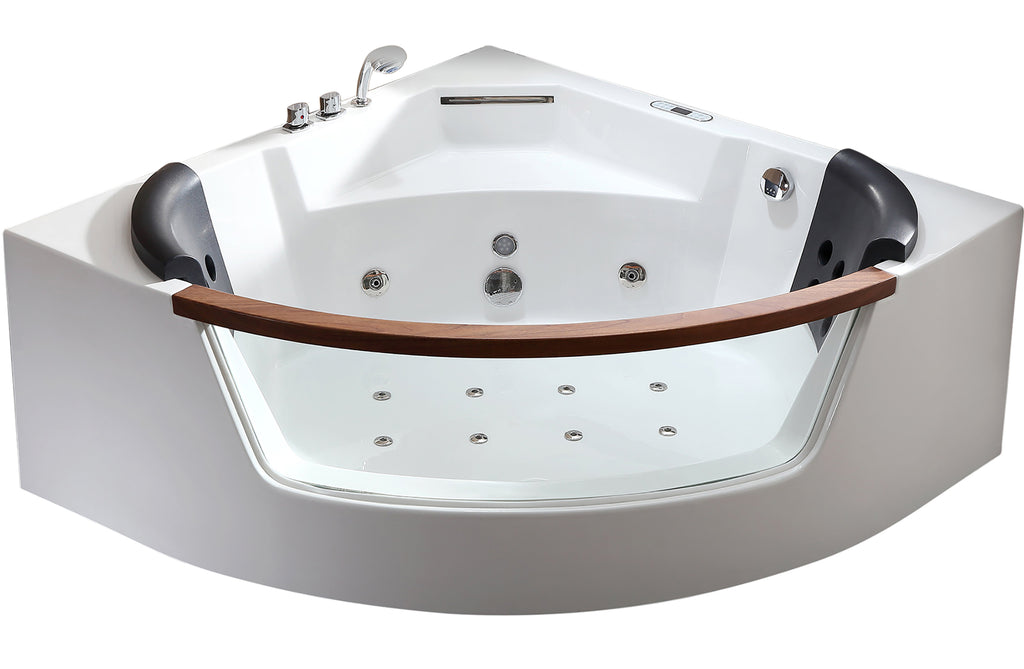 5 ft Clear Rounded Corner Acrylic Whirlpool Bathtub for Two EAGO (AM197ETL)
