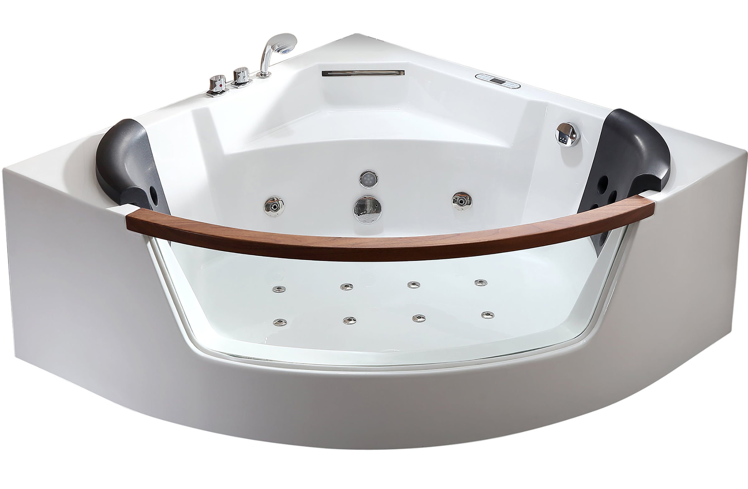 5 ft Clear Rounded Corner Acrylic Whirlpool Bathtub for Two EAGO (AM197ETL)