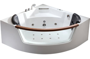 5 ft Clear Rounded Corner Acrylic Whirlpool Bathtub for Two EAGO (AM197ETL)
