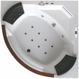 5 ft Clear Rounded Corner Acrylic Whirlpool Bathtub for Two EAGO (AM197ETL)