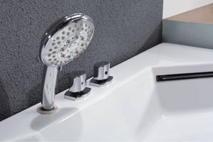 5 ft Clear Rounded Corner Acrylic Whirlpool Bathtub for Two EAGO (AM197ETL)