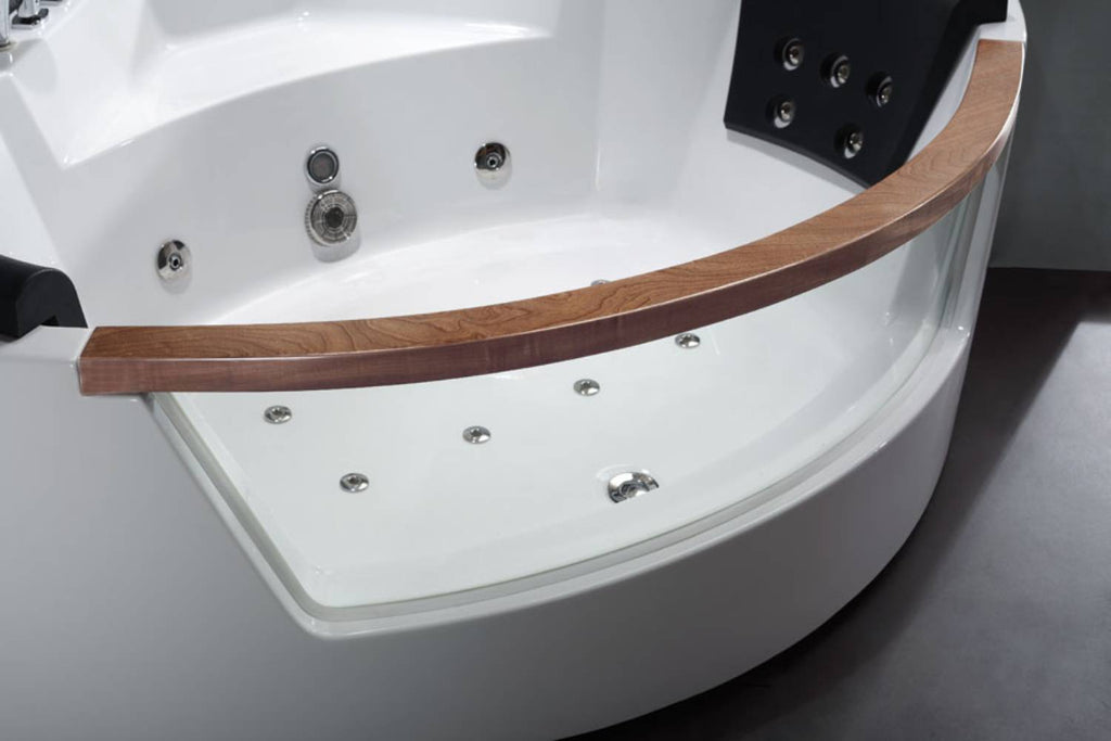 5 ft Clear Rounded Corner Acrylic Whirlpool Bathtub for Two EAGO (AM197ETL)