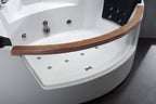 5 ft Clear Rounded Corner Acrylic Whirlpool Bathtub for Two EAGO (AM197ETL)