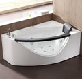 5 ft Clear Rounded Left Corner Acrylic Whirlpool Bathtub EAGO (AM198ETL-L)