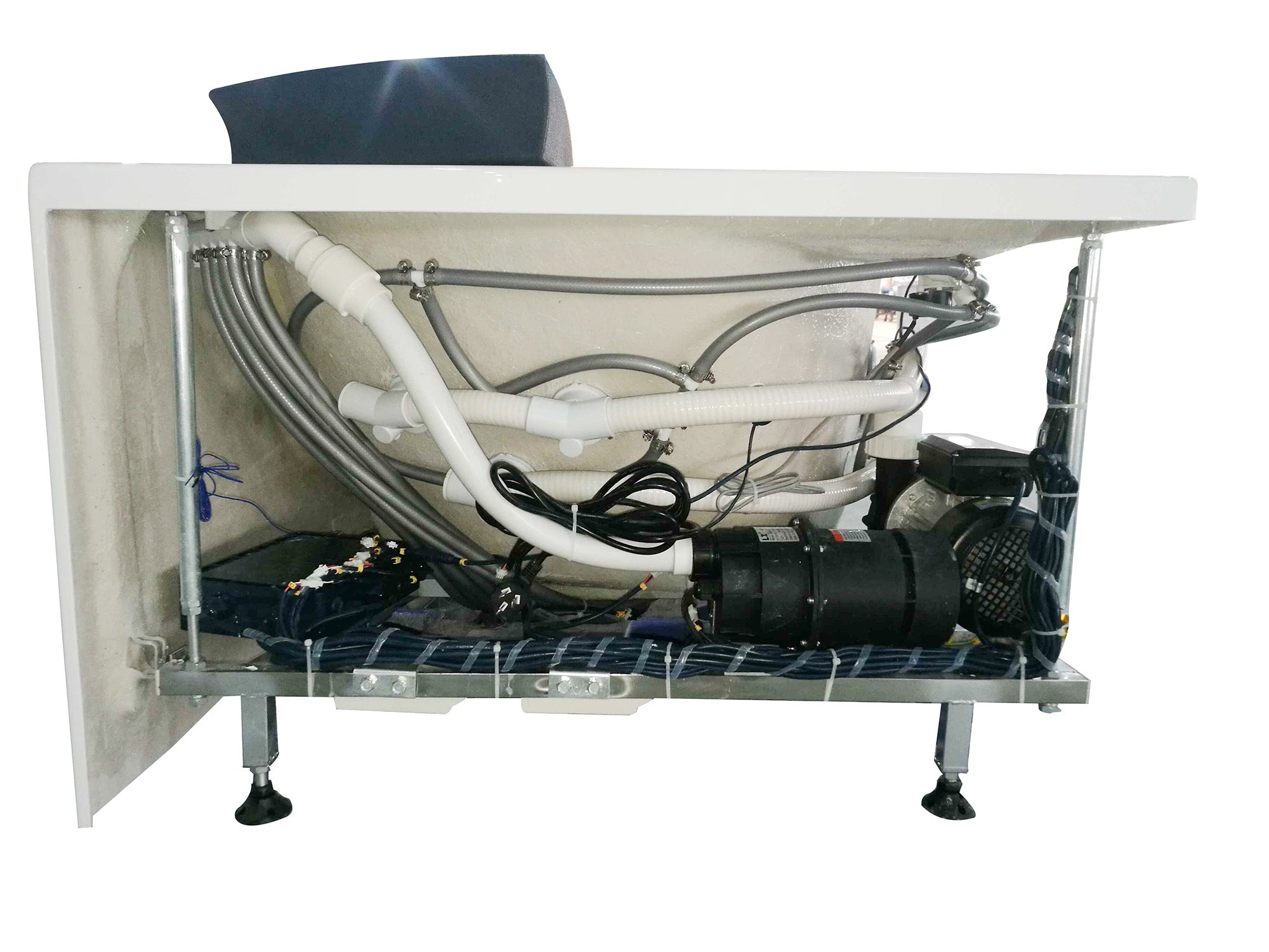 5 ft Clear Rounded Left Corner Acrylic Whirlpool Bathtub EAGO (AM198ETL-L)