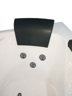 5 ft Clear Rounded Left Corner Acrylic Whirlpool Bathtub EAGO (AM198ETL-L)