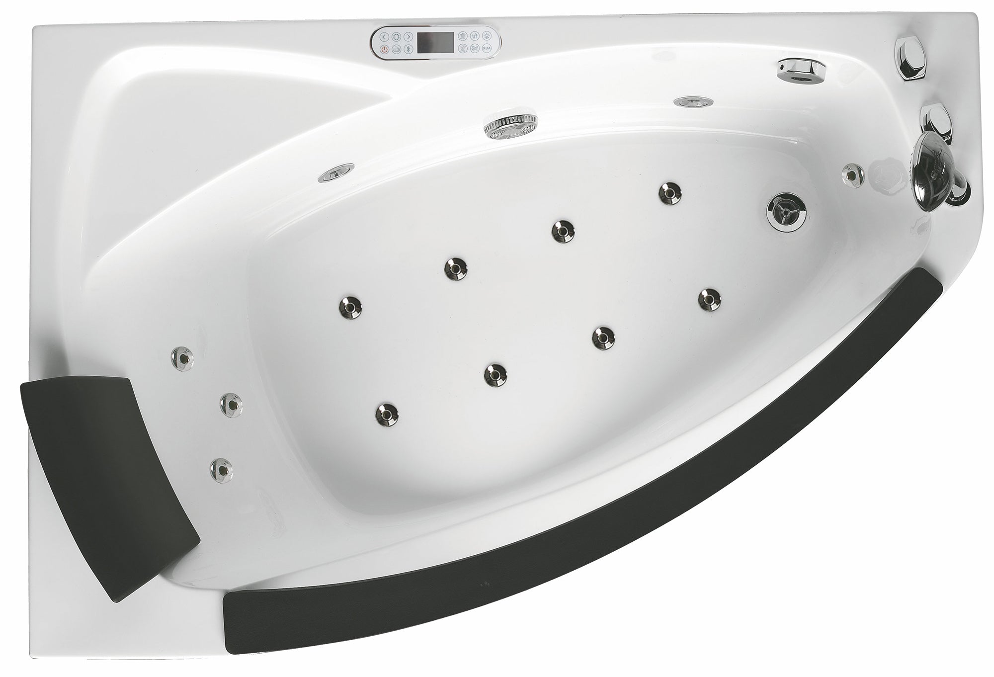 5 ft Clear Rounded Right Corner Acrylic Whirlpool Bathtub EAGO (AM198ETL-R)