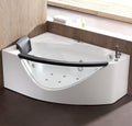 5 ft Clear Rounded Right Corner Acrylic Whirlpool Bathtub EAGO (AM198ETL-R)