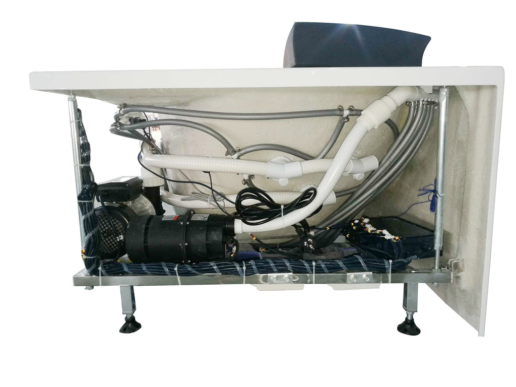 5 ft Clear Rounded Right Corner Acrylic Whirlpool Bathtub EAGO (AM198ETL-R)